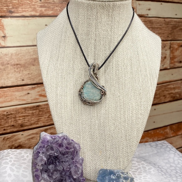 Hand Crafted Jewelry - Turquoise Stone Of Protection Filigree Pendant